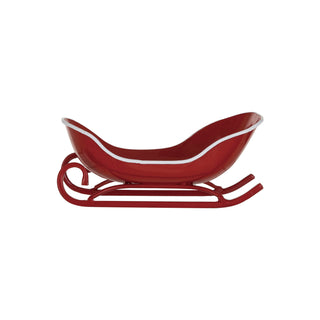 Metal Sleigh Red & White