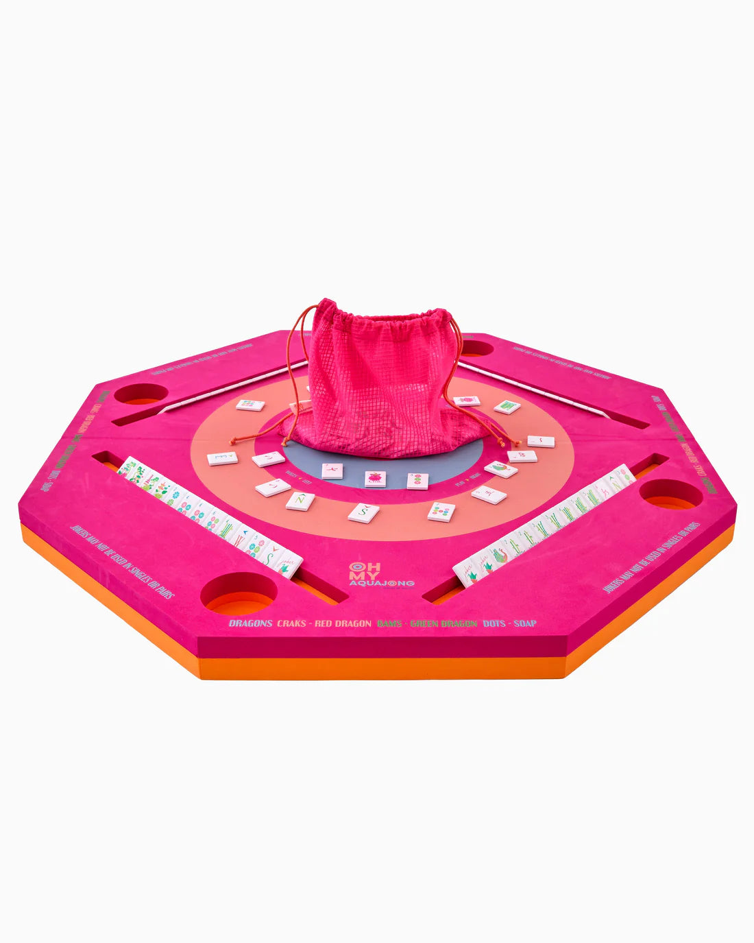 Pink Aqua Jong Pool Mat