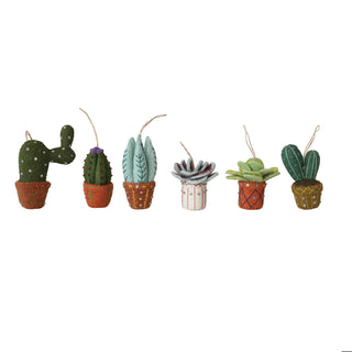 Wool Felt Cactus Ornament